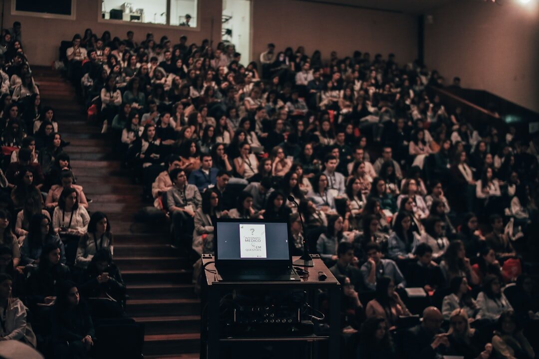 public speaker on stage