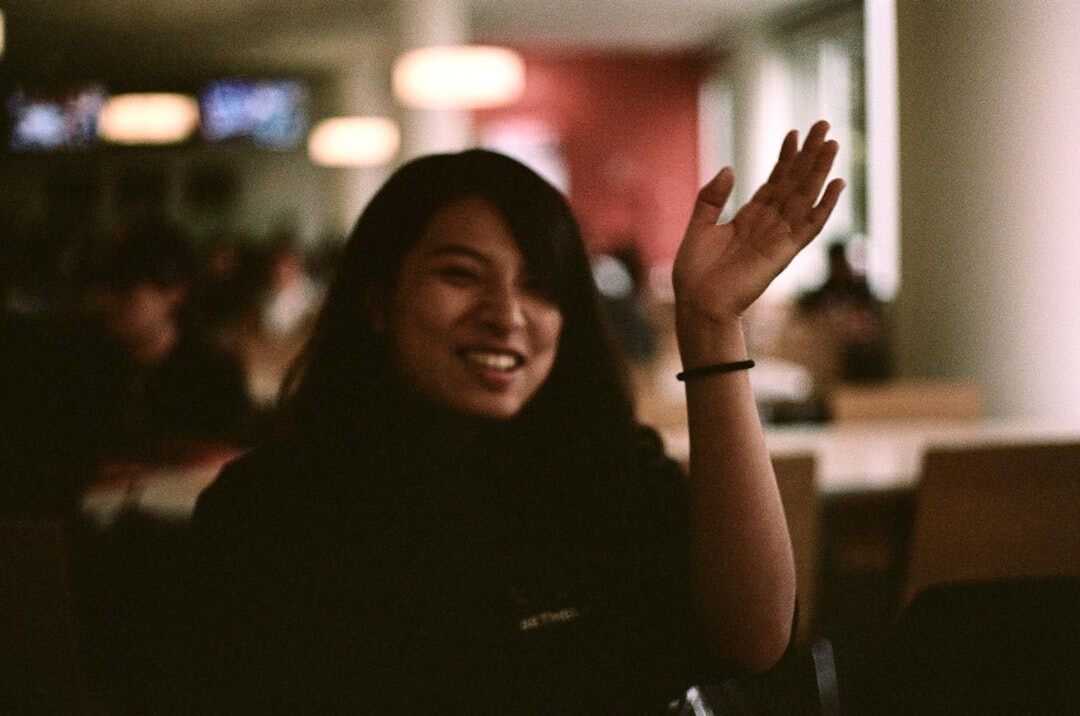 woman giving feedback