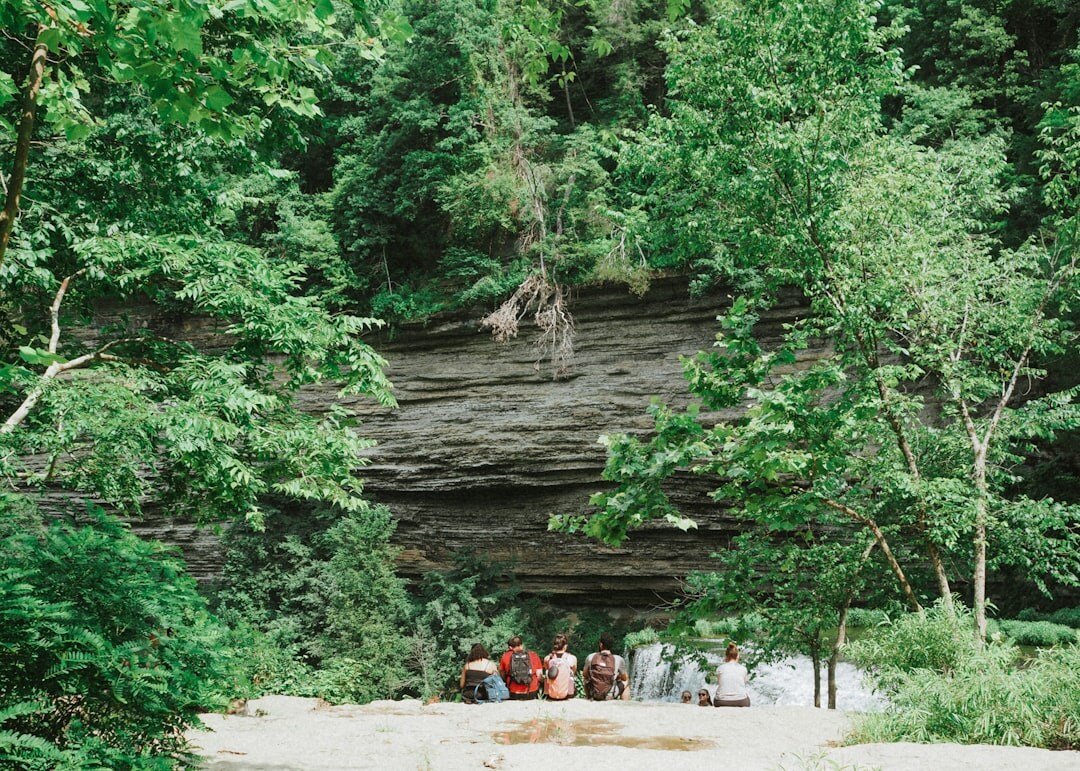 person meditating in nature